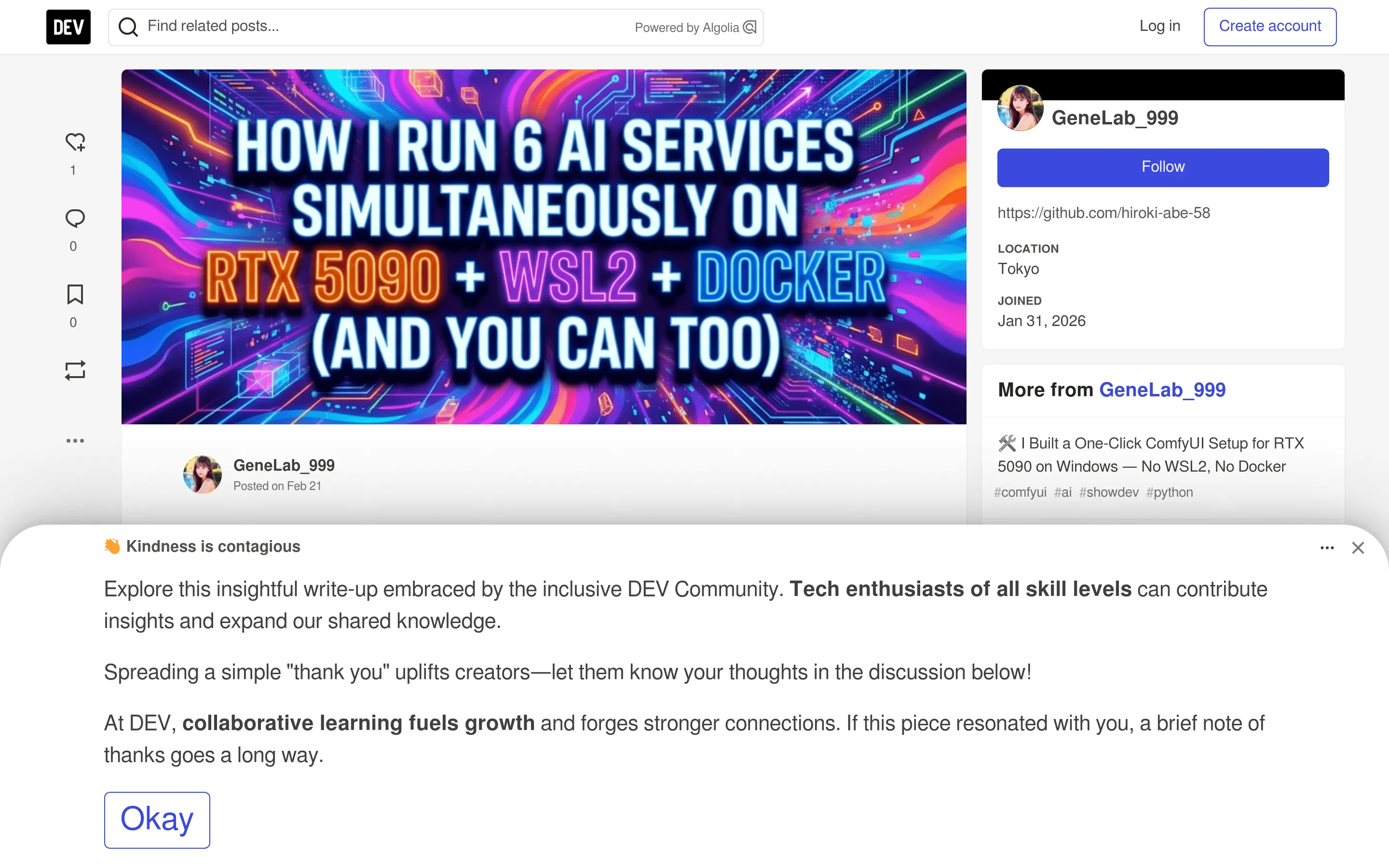 How I Run 6 AI Services Simultaneously on RTX 5090 + WSL2 + Docker (And You Can Too) - DEV Community