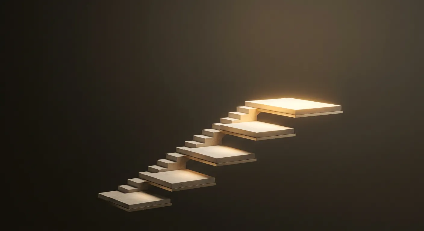 Six-step staircase for implementing agentic workflows from workflow selection through economic monitoring